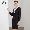 IWY/气质黑色连衣裙 拼接白色西装领职业装Q236+D1+GB 商品缩略图2