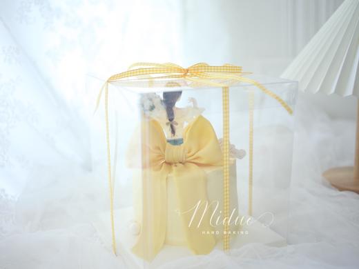 女士款 小清新 黄色 翻糖蝴蝶结 手绘糖牌 背影女孩 商品图2