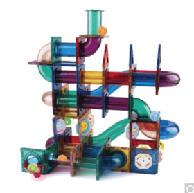 佳佰 磁力片 管道积木儿童玩具178件套