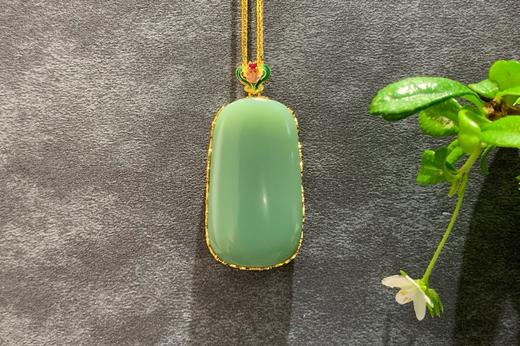 【御珠宫坊】金镶碧玉无事牌 商品图0