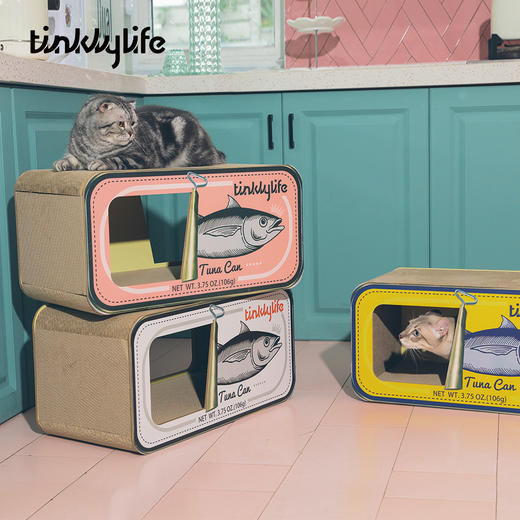 Tinklylife 鱼罐头 猫窝猫抓板 商品图2