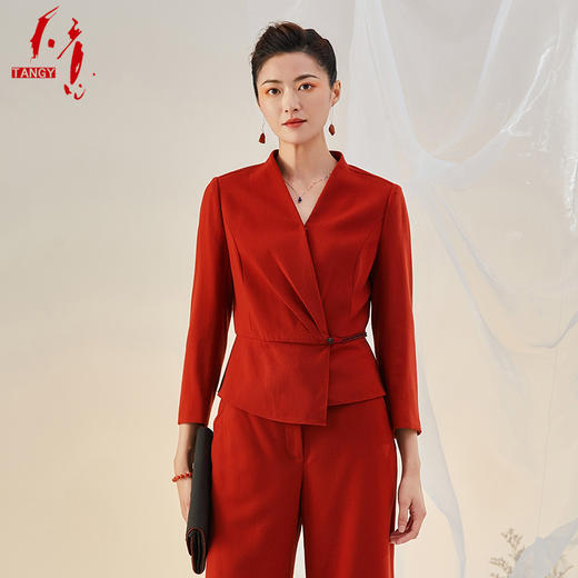 TANGY Collection/天意精品2021年秋冬新品时尚收腰商务休闲西装 商品图0