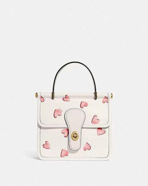 COACH 爱心印花WILLIS 18号顶部手柄手袋 商品图0
