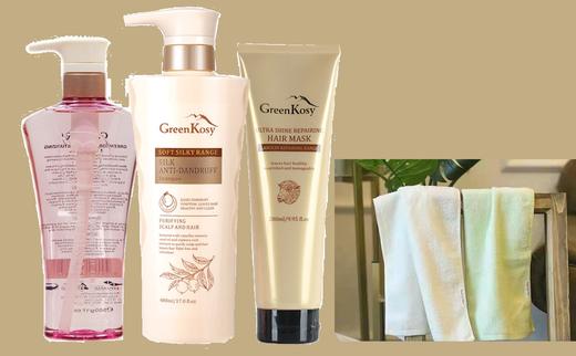 绿色溪谷凝脂丰盈洗护套装+嘉帛瑞儿毛巾礼盒（2条装） 商品图0