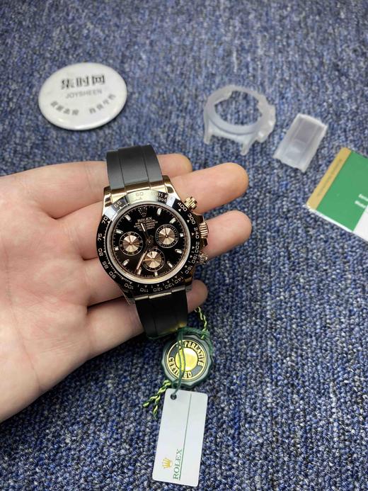 Rolex劳力士 迪通拿计时系列 黑色盘 间玫金黑色陶瓷圈口 进口橡胶表带 商品图8