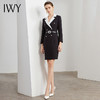 IWY/气质黑色连衣裙 拼接白色西装领职业装Q236+D1+GB 商品缩略图8