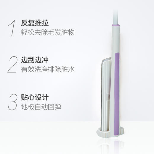 【快乐家务事】妙洁免手洗 平板拖布 网红懒人滑片式 托布家用木地板 挤水 拖把 不脏手 站立储放 清洁死角 吸附力强 商品图1