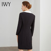 IWY/气质黑色连衣裙 拼接白色西装领职业装Q236+D1+GB 商品缩略图6