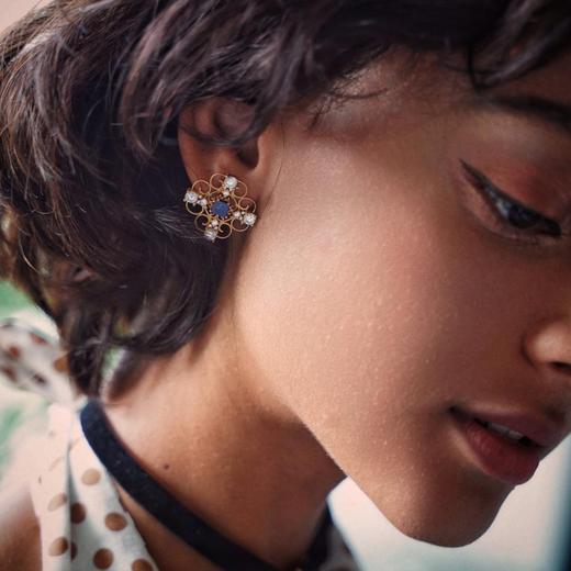 【李若彤&赵雅芝同款】Dream梦系列 | 兰梦复古蕾丝耳钉 商品图2