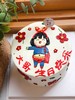 手绘女孩超人奶油蛋糕 下单前请仔细阅读商品详情 商品缩略图1