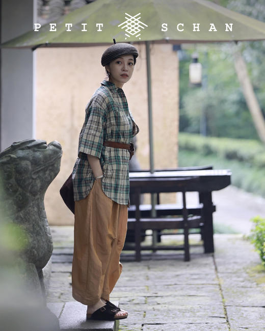 PETIT SCHAN小闪 CLO#043 Crab Pincer螃蟹腿儿 意大利汉麻混纺面料立体解构阔腿裤 商品图5