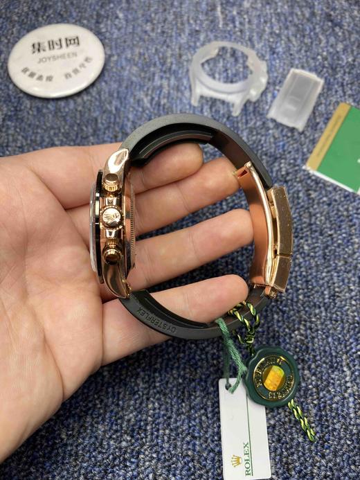 Rolex劳力士 迪通拿计时系列 黑色盘 间玫金黑色陶瓷圈口 进口橡胶表带 商品图4