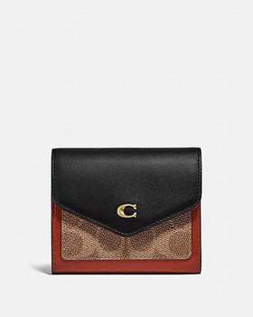 COACH 拼色经典帆布标志WYN小号钱包