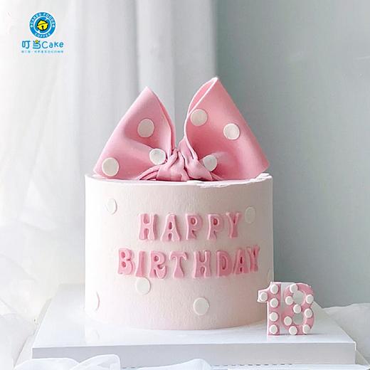 【粉红蝴蝶结】叮当CAKE爆款生日蛋糕-鲜果奶油蛋糕 商品图0