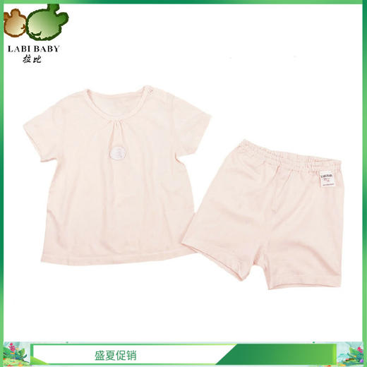 拉比-童衣类（夏）D0小熊物语缩邹短袖肩开服套 商品图0