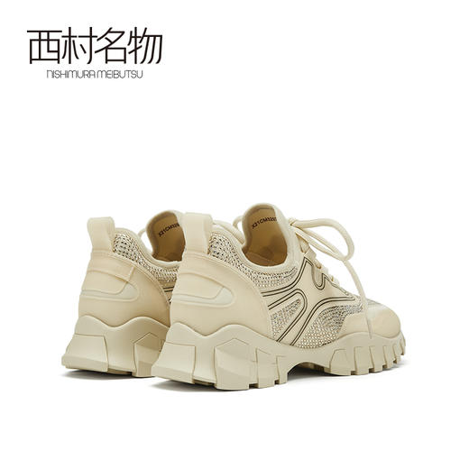 西村名物2021秋季新款时尚潮流运动风厚底老爹鞋女休闲鞋X21CM32971 商品图3