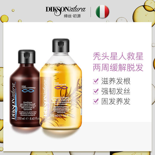 【授权商品】迷迭香奇迹水韧发减少掉发洗发水护发素小套装缔丝初源意大利进口大防脱套装500ml+250ml 商品图1
