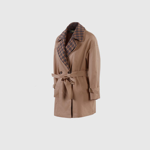 双翻领自由系带风衣（附腰带） 商品图2