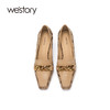 westory女款2021秋季时尚花纹细跟高跟单鞋S21CE71461 商品缩略图3