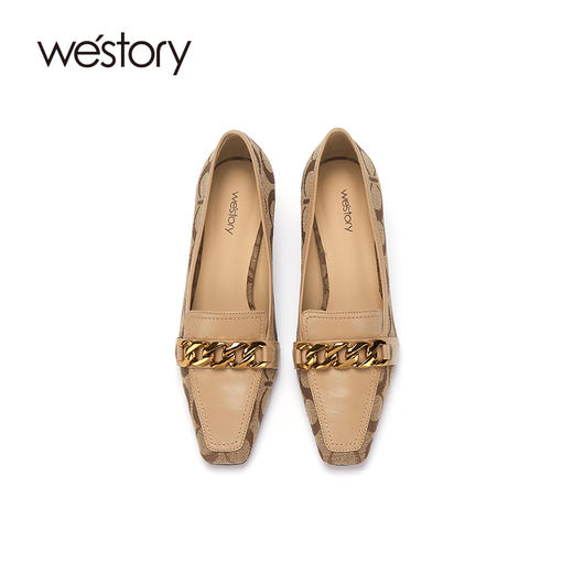 westory女款2021秋季时尚花纹细跟高跟单鞋S21CE71461 商品图3