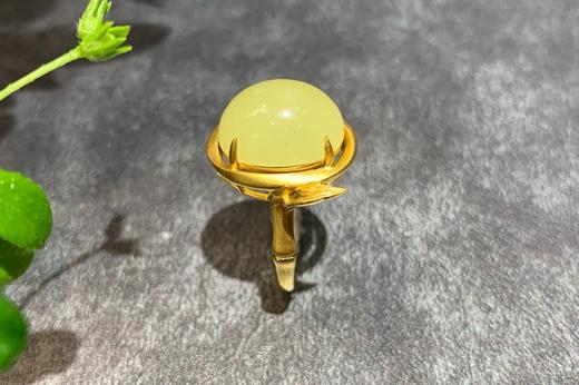 【御珠宫坊•君雅系列】金镶黄玉竹节戒指 商品图3