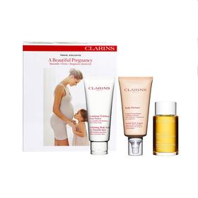 【香港直邮】CLARINS/娇韵诗 孕妇三件套（身体护理油100ML+扶纹霜175ML+身体磨砂乳霜200ML）
