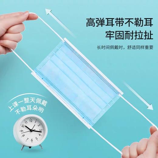 儿童口罩三层防尘透气薄款熔喷深蓝色款及恐龙款50个 商品图1