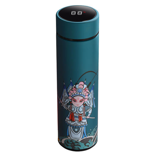 网红同款国潮风智能测温保温杯水杯文艺创意泡茶杯子 商品图8