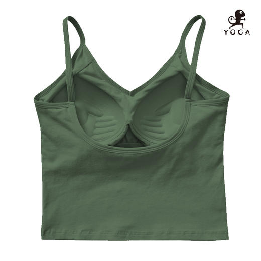壁虎瑜伽【2108SY066】纯棉大U美背背心（一体式胸垫）（5天发货） 商品图6