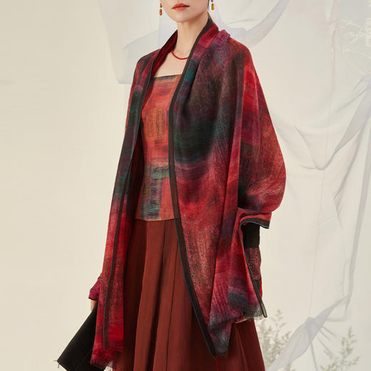 TANGY Collection/天意精品2021年秋冬新品月沉香山羊绒围巾 商品图1