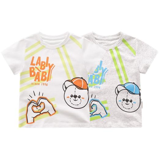 拉比-童衣类（夏）E1城市印花圆领衣米白 商品图4