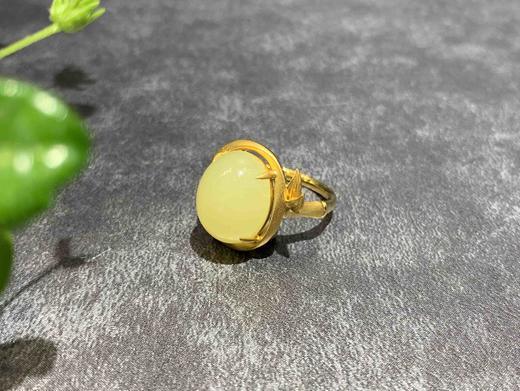 【御珠宫坊•君雅系列】金镶黄玉戒指 商品图5