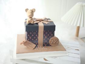LV熊 爆款 网红 潮牌 礼物盒 翻糖蝴蝶结礼物盒