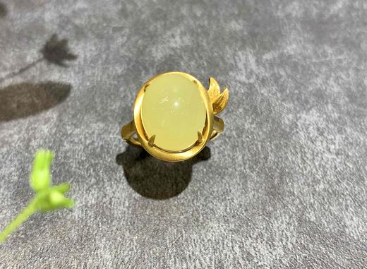 【御珠宫坊•君雅系列】金镶黄玉戒指 商品图2