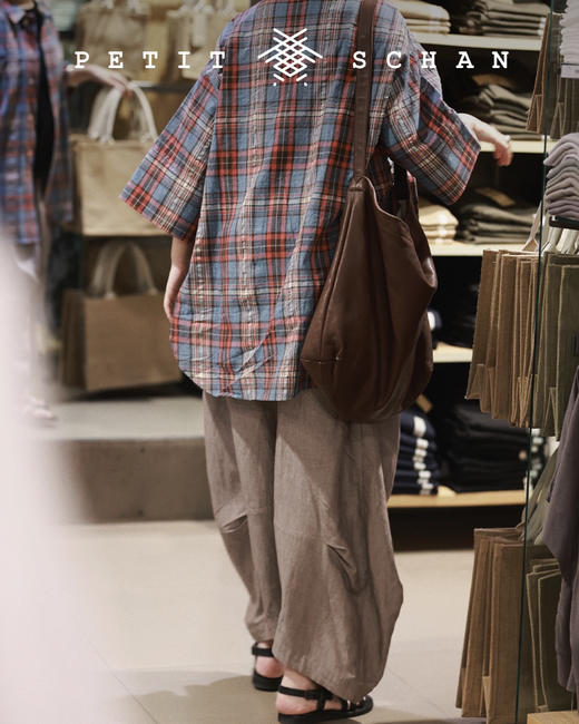 PETIT SCHAN小闪 CLO#043 Crab Pincer螃蟹腿儿 意大利汉麻混纺面料立体解构阔腿裤 商品图12