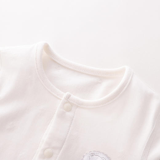 拉比-童衣类（夏）D0小熊物语全开连体衣米白 商品图1