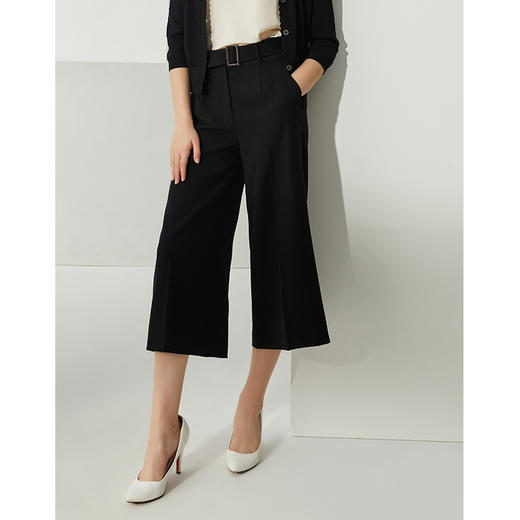 EITIE爱特爱新款时尚通勤显瘦百搭宽松直筒休闲阔腿裤女B2105720 商品图3