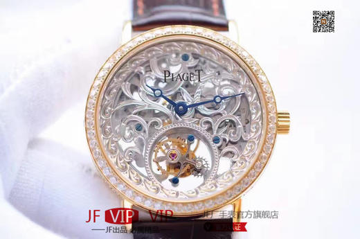 伯爵缕空真飞轮表壳：40mm直径，由CNC工艺打磨而成，表壳和字面都包18K黄金加工。蓝宝石水晶镜面 商品图0