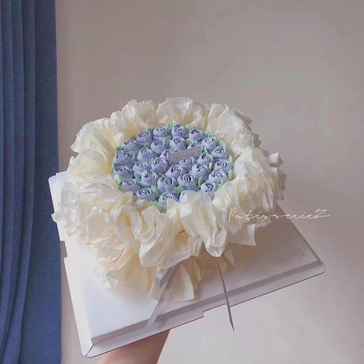 【蓝色妖姬花束蛋糕】叮当CAKE爆款生日蛋糕-鲜果奶油蛋糕 商品图0
