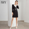 IWY/气质黑色连衣裙 拼接白色西装领职业装Q236+D1+GB 商品缩略图9