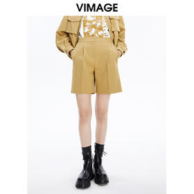 VIMAGE纬漫纪秋季新款高腰显瘦休闲短裤女V1605207裤子