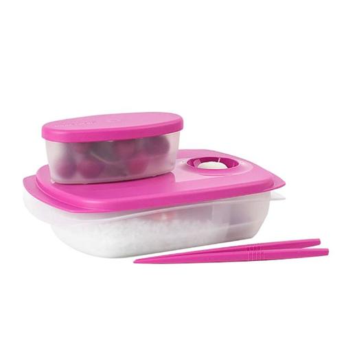 特百惠思丽康午餐伴侣3件套筷子分格饭盒 商品图0