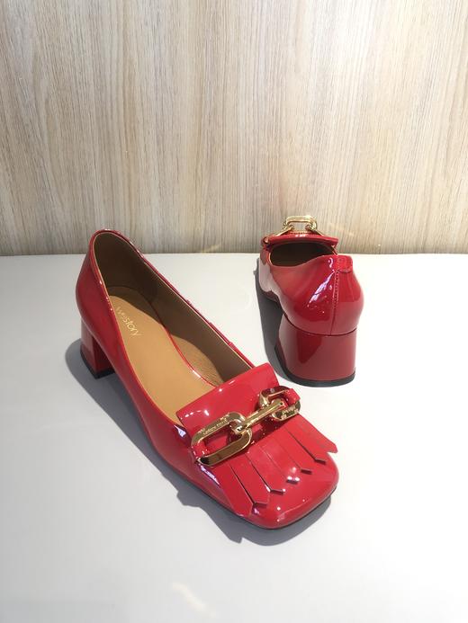 westory2021秋季新品气质浅口金属扣方头女单鞋W21CE71721 商品图1