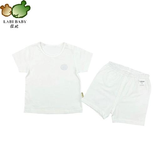 拉比-童衣类（夏）D0小熊物语短袖肩开服套装米 商品图0