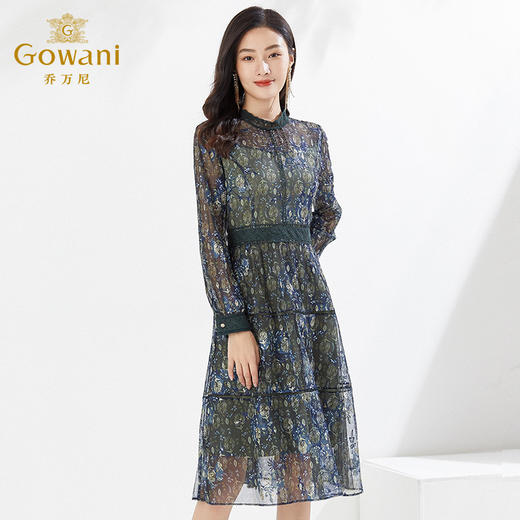 乔万尼春季新款连衣裙重磅蕾丝设计长裙EI3E120 商品图1