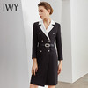 IWY/气质黑色连衣裙 拼接白色西装领职业装Q236+D1+GB 商品缩略图0