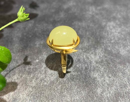 【御珠宫坊•君雅系列】金镶黄玉戒指 商品图3