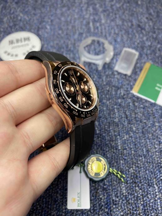 Rolex劳力士 迪通拿计时系列 黑色盘 间玫金黑色陶瓷圈口 进口橡胶表带 商品图2