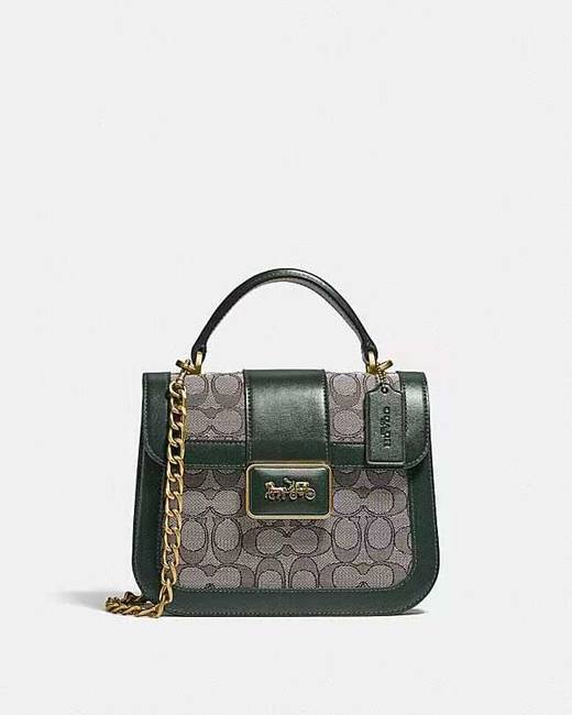 COACH 经典标志提花织物ALIE顶部手柄手袋 商品图1