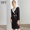 IWY/气质黑色连衣裙 拼接白色西装领职业装Q236+D1+GB 商品缩略图1